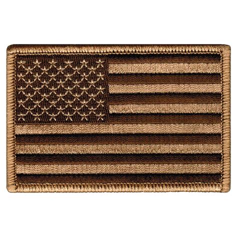 Tan American Flag Embroidered Patch