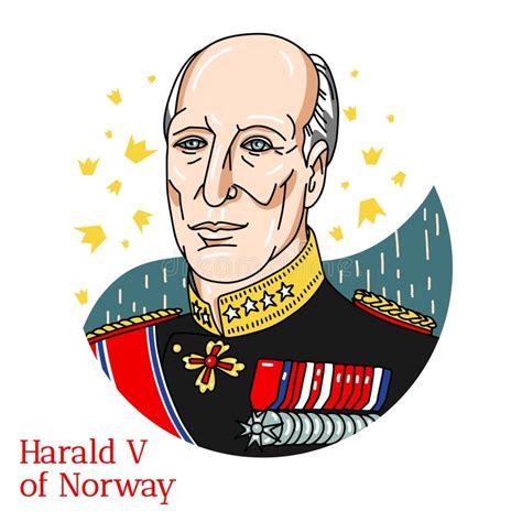 Harald V of Norway Portrait Editorial Image - Illustration of celebrity ...