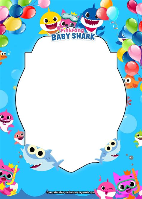 FREE Printable Baby Shark Birthday Invitation Templates | Shark birthday party invitation, Shark ...