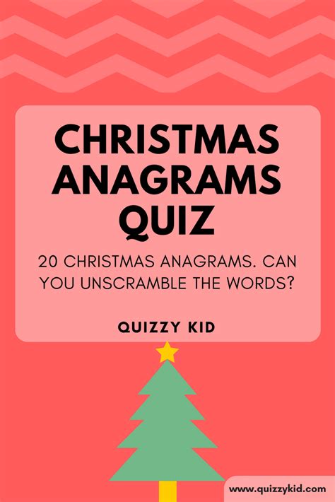 Christmas Anagram Quiz - Quizzy Kid