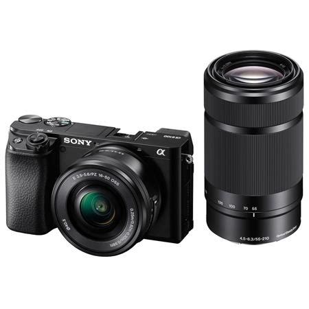 Sony Alpha a6100 Mirrorless Camera with 16-50mm & 55-210mm Lenses ILCE6100Y/B