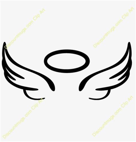 angel wings with halo vector