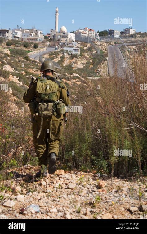 Israeli soldier patrol in West Bank fight with terrorist Stock Photo ...