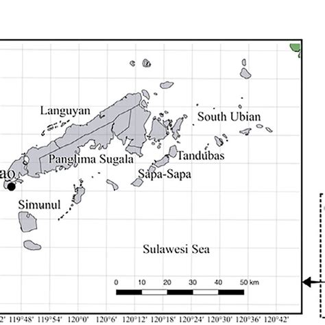 Study sites (A) Map of Tawi-Tawi province showing the location of ...