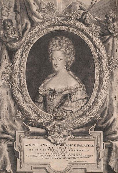 1689.Maria Anna of Neuburg and the Palatinate as Queen of Spain by an unknown artist. Central ...