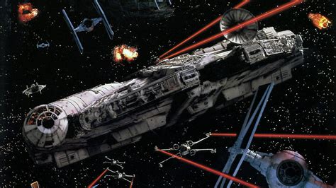 Download Epic Star Wars Film Millennium Falcon Wallpaper | Wallpapers.com