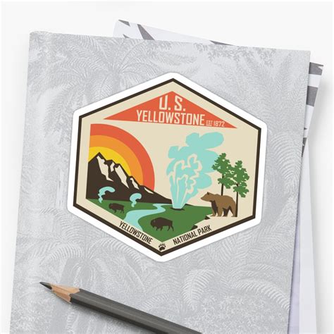 "Yellowstone National Park" Stickers by moosewop | Redbubble