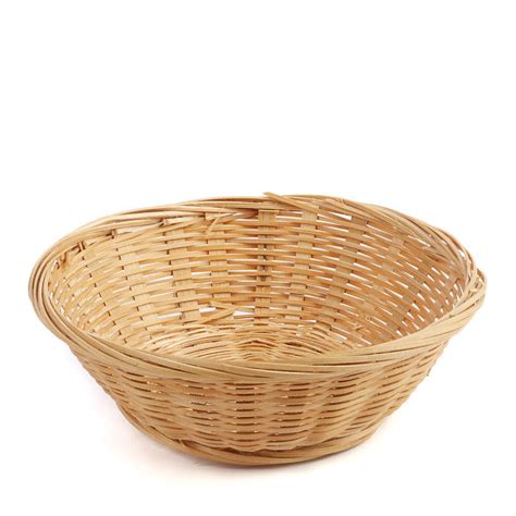 Small Round Woven Natural Bamboo Basket - Baskets, Buckets, & Boxes ...