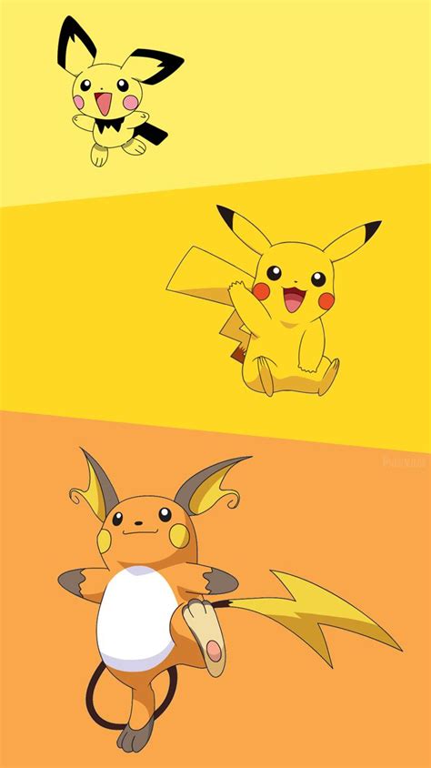 Wallpaper Evoluções Pikachu | Pichu pokemon, Pichu pikachu raichu ...