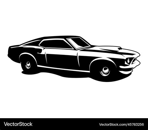 Ford mustang car silhouette logo concept Vector Image