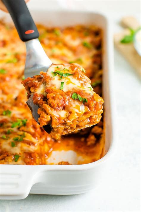 Cheesy Eggplant Casserole with Ground Turkey - Eating Bird Food