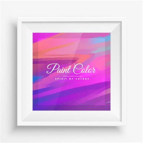 Realistic frame with pink paint strokes eps ai vector | UIDownload