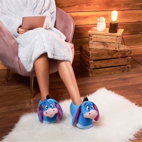 Disney Slippers Women, Plush Ladies Slippers, Eeyore Gifts for sale