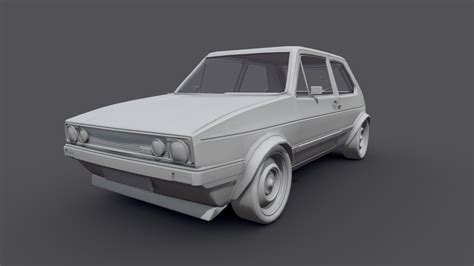 WIP: Volkswagen Golf 1 1.6 GTI - 3D model by Katalina B. (@Katalina1515 ...