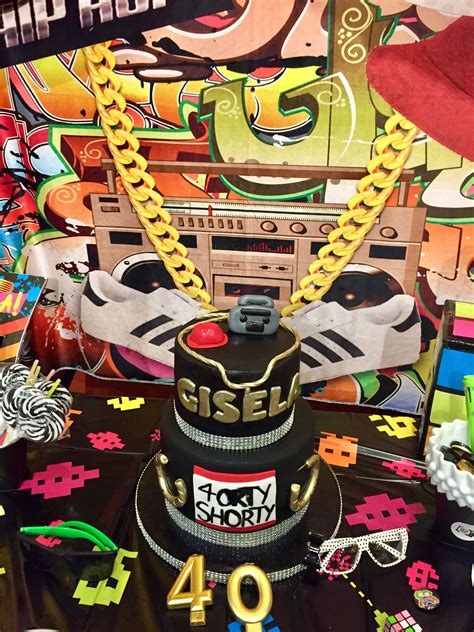 My cake! 40th bday—old school 80’s and 90’s birthday/ hip hop party ...