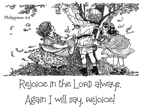 Rejoice In The Lord Coloring Page Coloring Pages