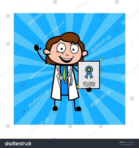 Cartoon Doctor Medical Certificate Best Doctor Stock Vector (Royalty Free) 1342218662 | Shutterstock