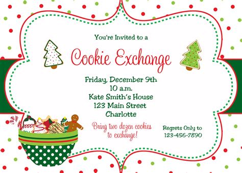 Cookie Exchange Invitation Christmas Cookies Gingerbread | Etsy