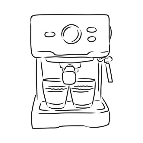 coffee maker vector sketch 7314641 Vector Art at Vecteezy