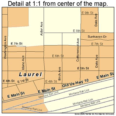 Laurel Montana Street Map 3042700