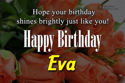 Happy Birthday Eva - AZBirthdayWishes.com