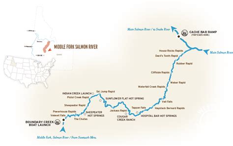 Map of the Middle Fork of the Salmon River