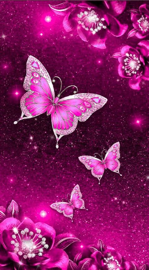 Pink Glitter Butterfly