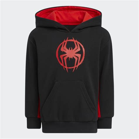 adidas Kids' Basketball Donovan Mitchell x Marvel's Miles Morales Hoodie - Black | Free Shipping ...