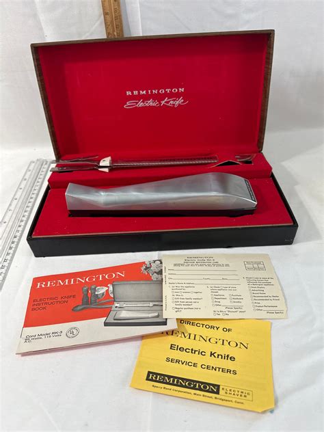 New Vintage Modern Sleek Remington Electric Knife Stainless Steel 1966 Cord Model Instructions ...