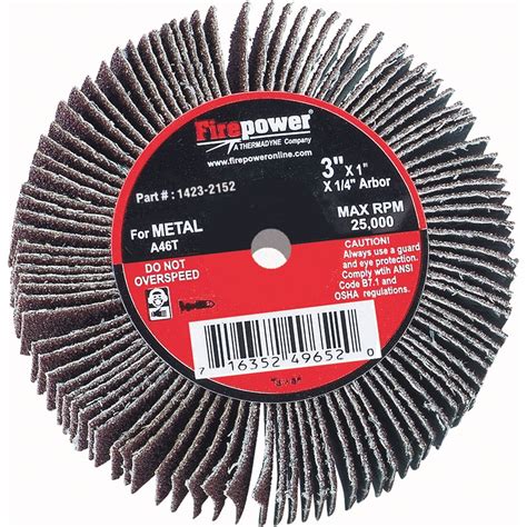 Mounted Flap Wheel 3 X 1 X 1/4 (60 Grit) | Victor - Firepower | 1423-2151