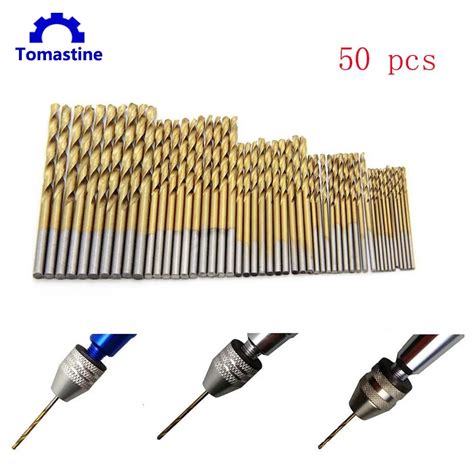 Koolboy 50 Pcs 4 Sizes Mini Micro Round Shank Drill Bits Set Small ...