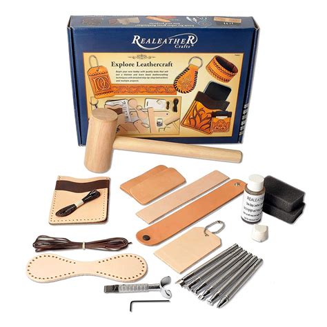 Realeather Explore Leather Tooling Leathercraft Kit Multiple Projects | lakesidehobby