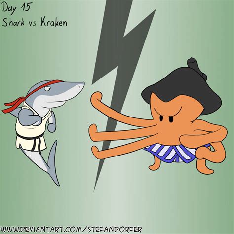 Sharktober 23 - 8 - Shark VS Kraken by Stefandorfer on DeviantArt