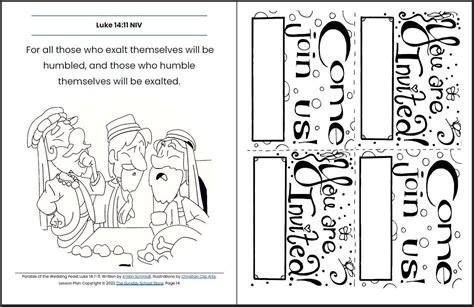 Parable of the Wedding Feast (Luke 14:7-11) Printable Bible Lesson & S ...