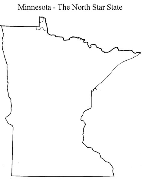 Minnesota Outline Maps and Map Links