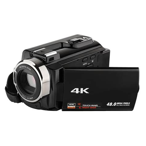 2880*2160 Black 4k Digital Video Camera With 13mp Lens 3 Inch Touch ...