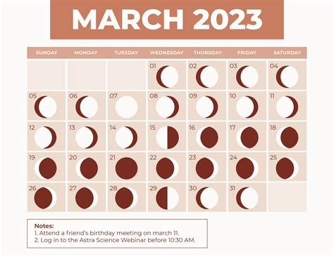 2024 March Lunar Calendar Printable Template - Marni Sharron