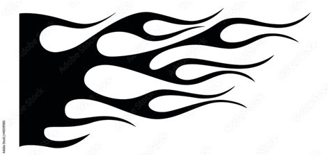 Tribal hot rod car silhouette fire flame vector tattoo art graphic ...