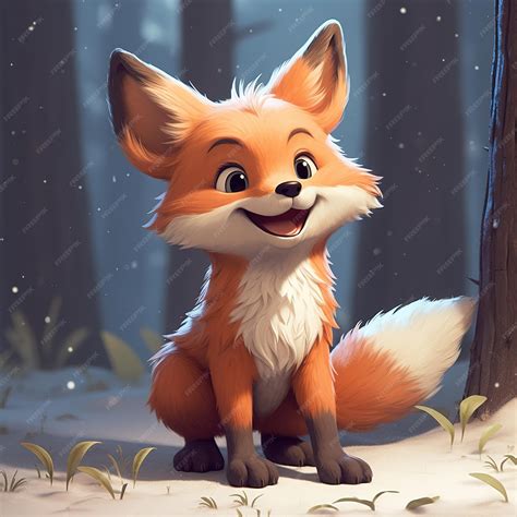 Premium AI Image | cute fox illustration