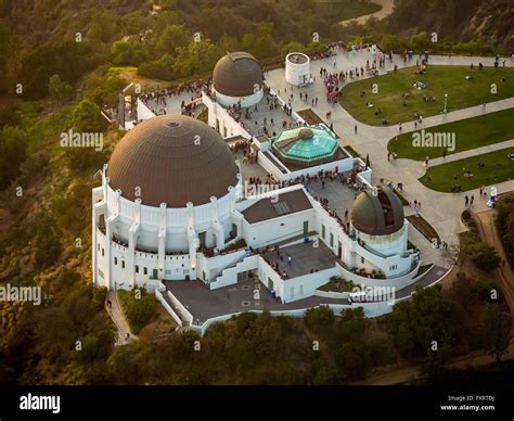 Aerial view, Griffith Observatory, Observatory over the city, Los ...