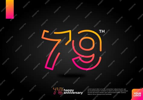 Premium Vector | Number 79 logo icon design 79th birthday logo number ...