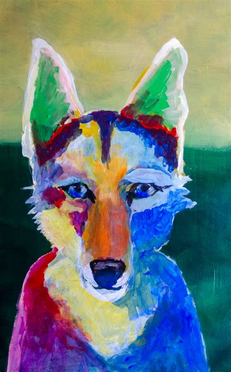 MOSHE: Coyote Acrylic Painting Step by Step