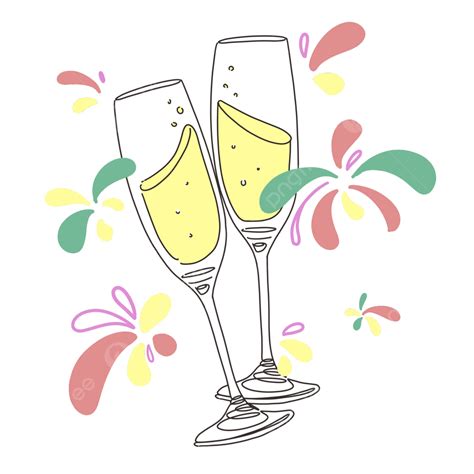 New Year Cheers, Wine Glass, Stick Figure, Cheers PNG Transparent ...