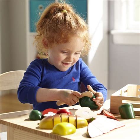 Melissa & Doug Cutting Food Wooden Play Food Set - Best Educational ...