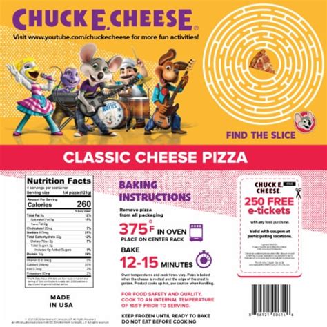 Chuck E. Cheese® Original Crust Frozen Cheese Pizza, 17.1 oz - Ralphs