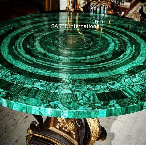 Green Malachite Stone Table Top, Size: 24 X 24 Inch at Rs 800/square feet in Agra