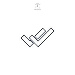 Double check mark icon symbol template Royalty Free Vector