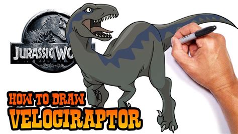 How to Draw Velociraptor (Jurassic World)- Easy Art Lesson | Velociraptor, Easy art lessons ...