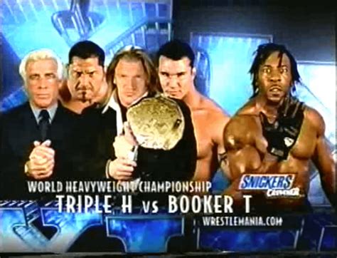 Alt. Graphic: Triple H vs. Booker T Wrestlemania 19 (Only Ric Flair ...