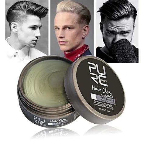 2017 hot selling Original Hair Clay Coloring hair styling wax High Hold Low Shine hair clay For ...